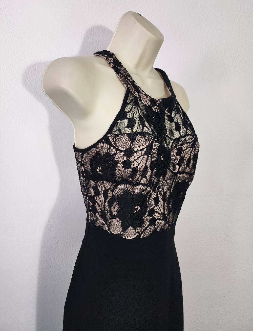 Enfocus Studio Dress Lace-Overlay Halter Vintage Evening Black Size 6 - Picture 13 of 16